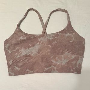 Vuori pink camo long line elevation sports bra